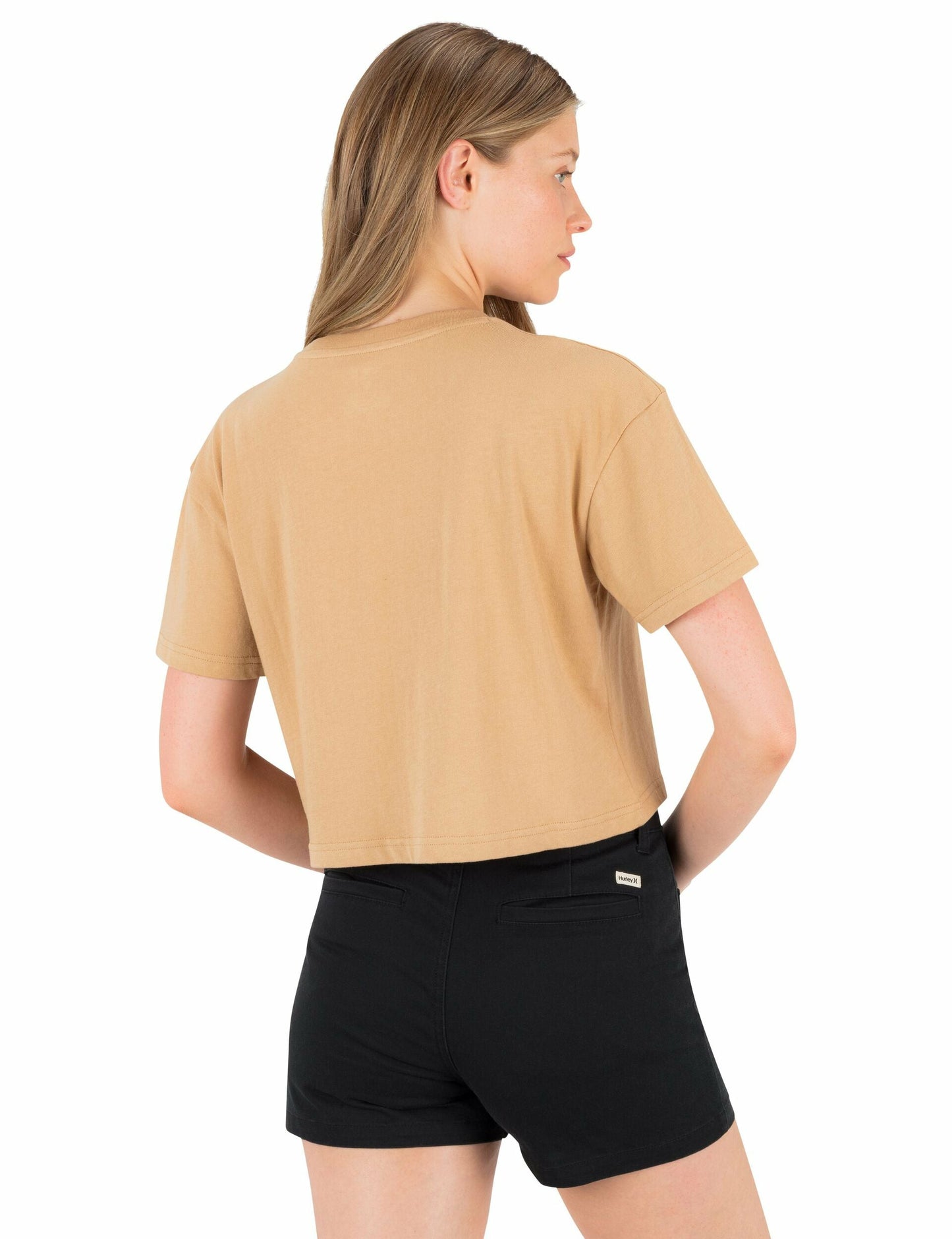 Blossom Boxy Crop Tee | Hurley Tan T-Shirts