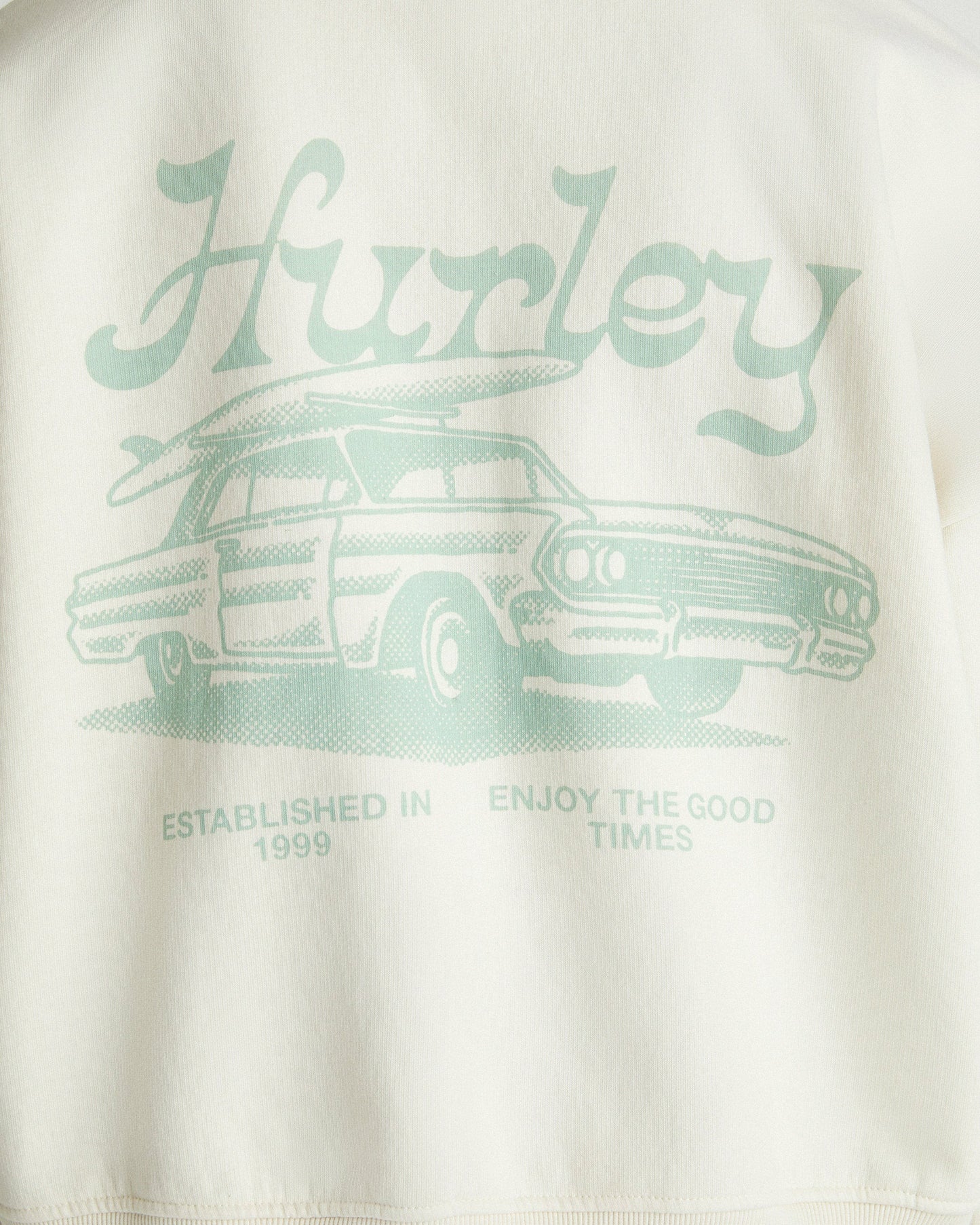 Enjoy The Good Crop Zip Hoodie | Hurley Off White Sweatshirts & Sweaters