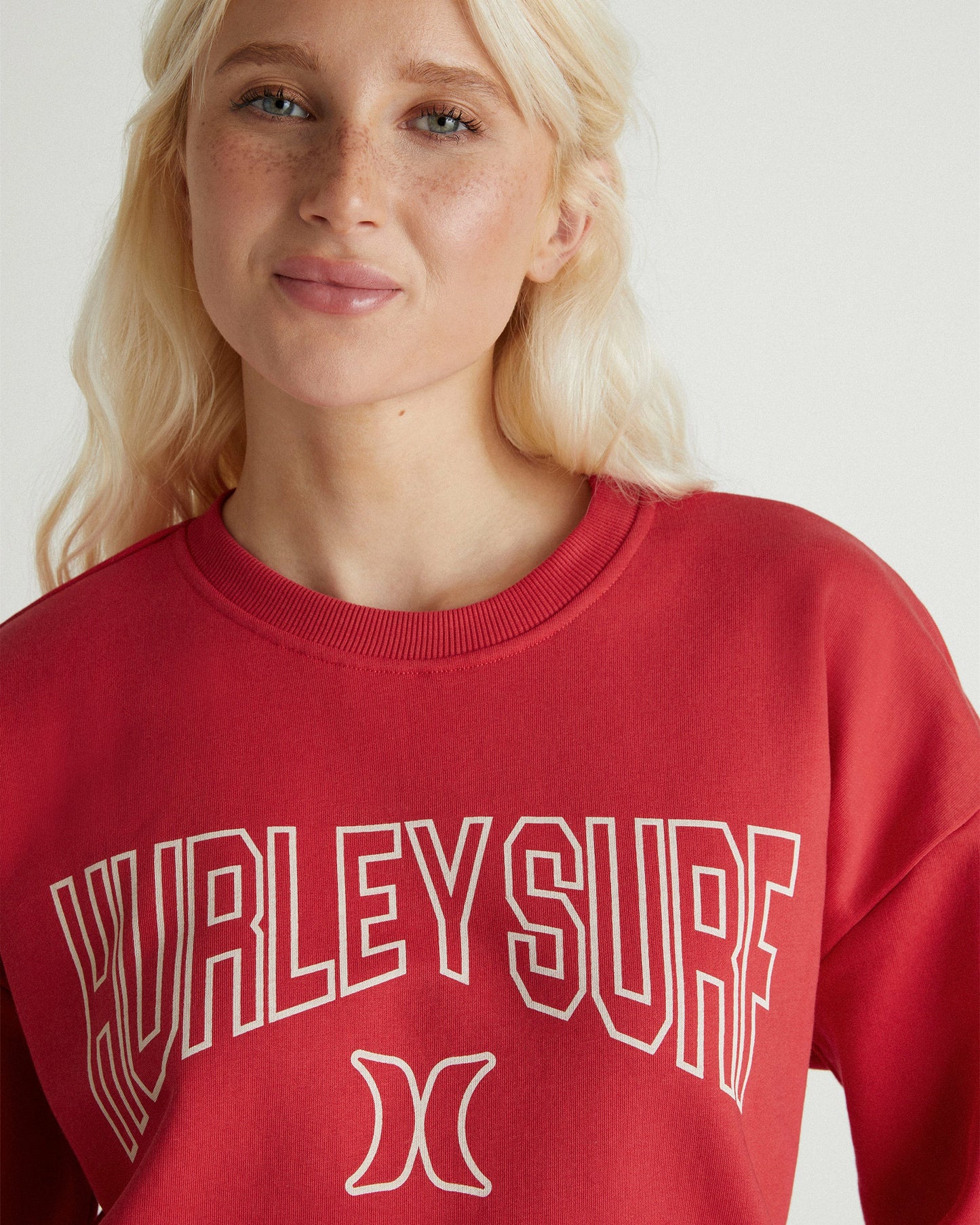 Collegiate Crew | Hurley Rococco Red Sweatshirts & Sweaters