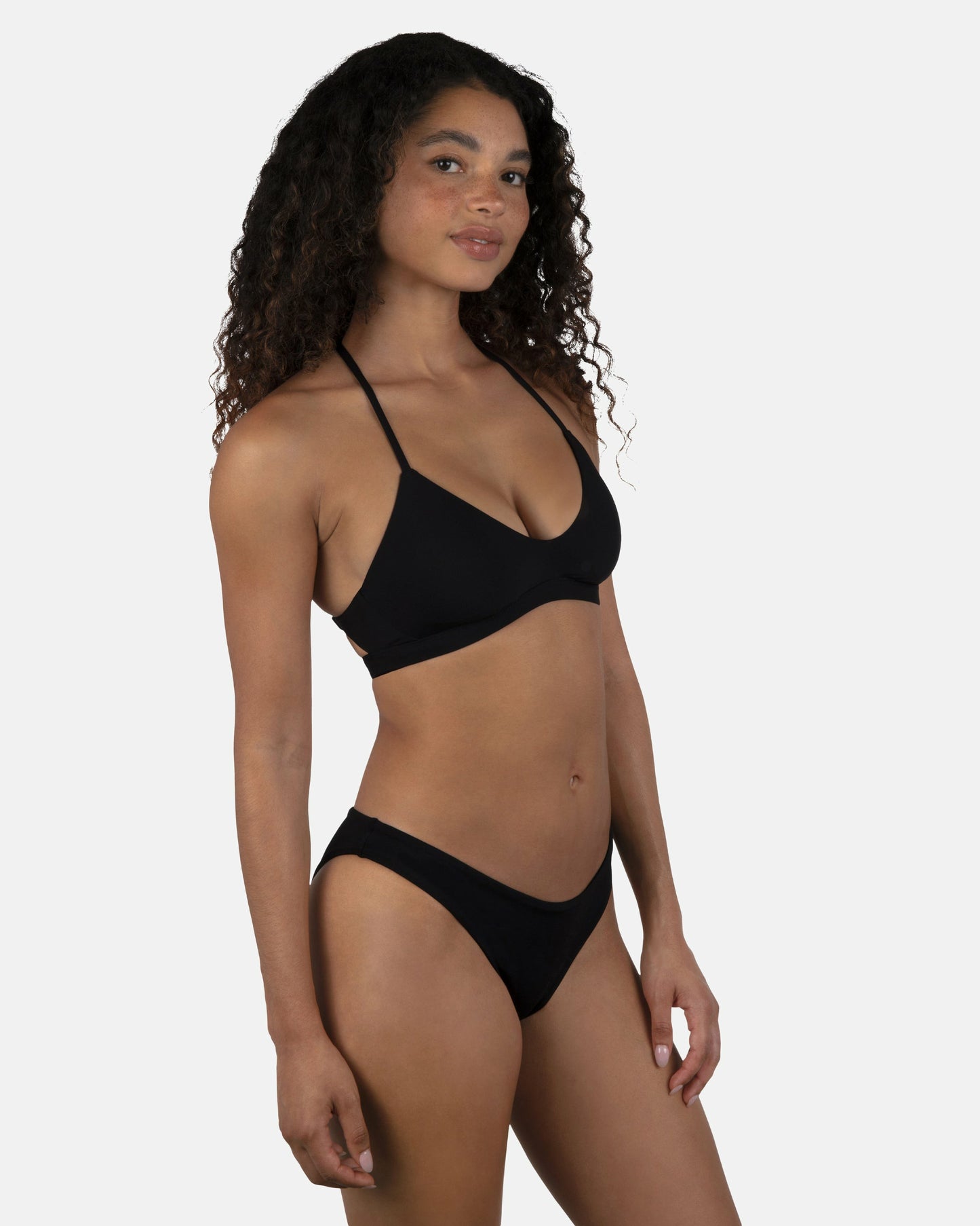 Solid Moderate Bikini Bottom | Hurley Black Bikinis