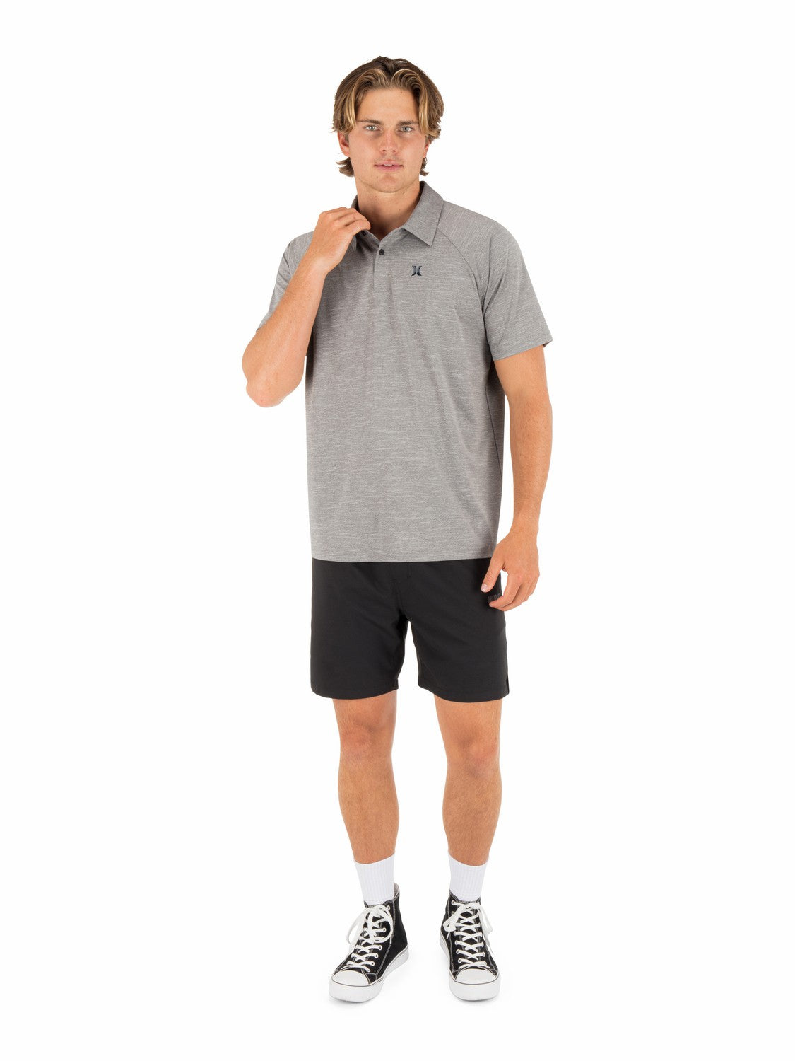 H2O Dri Outback Polo Short Sleeve | Hurley Stone Grey Polo Shirts