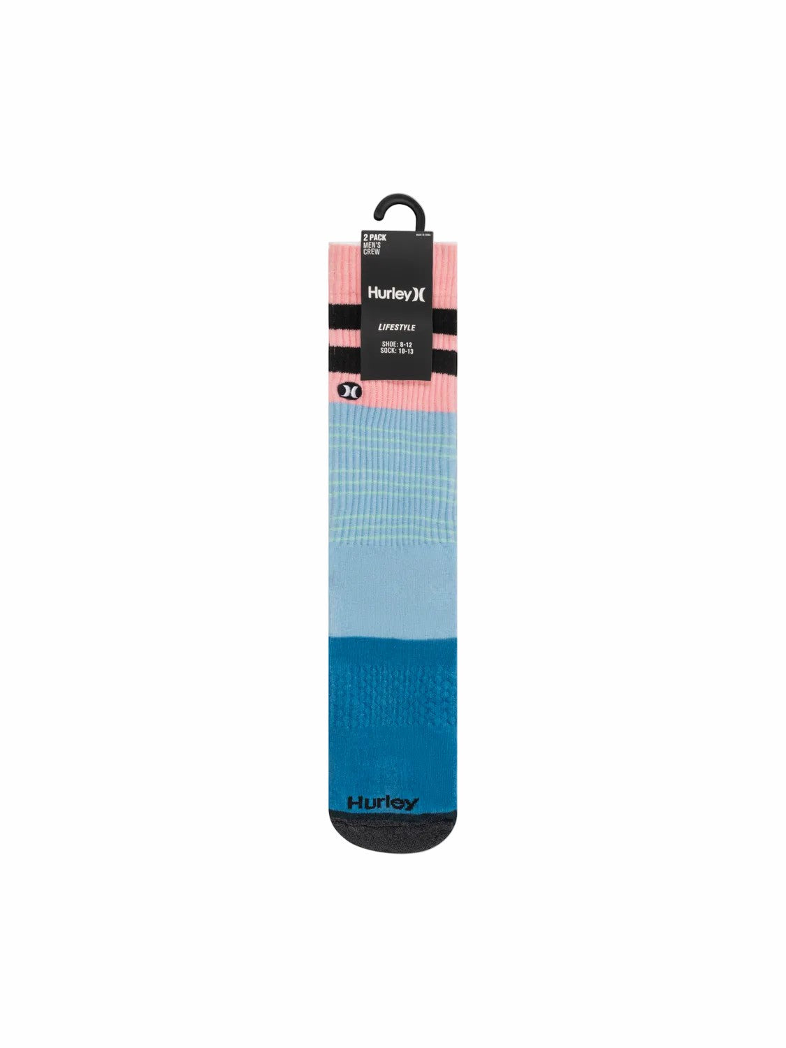 Extended Terry Crew Socks (2 Pack) | Hurley Blue Socks & Underwear