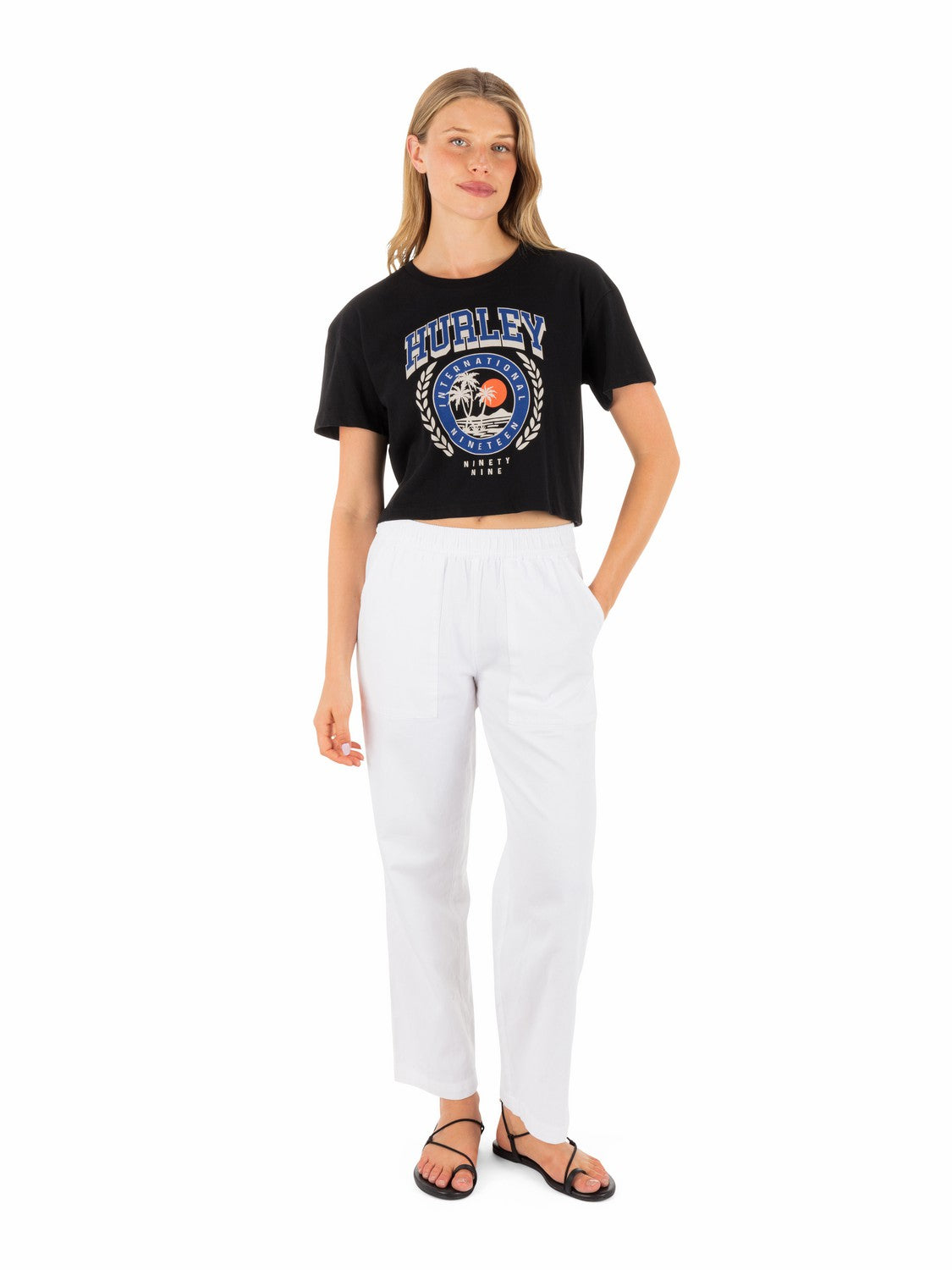 Academy Boxy Crop Tee | Hurley Black T-Shirts