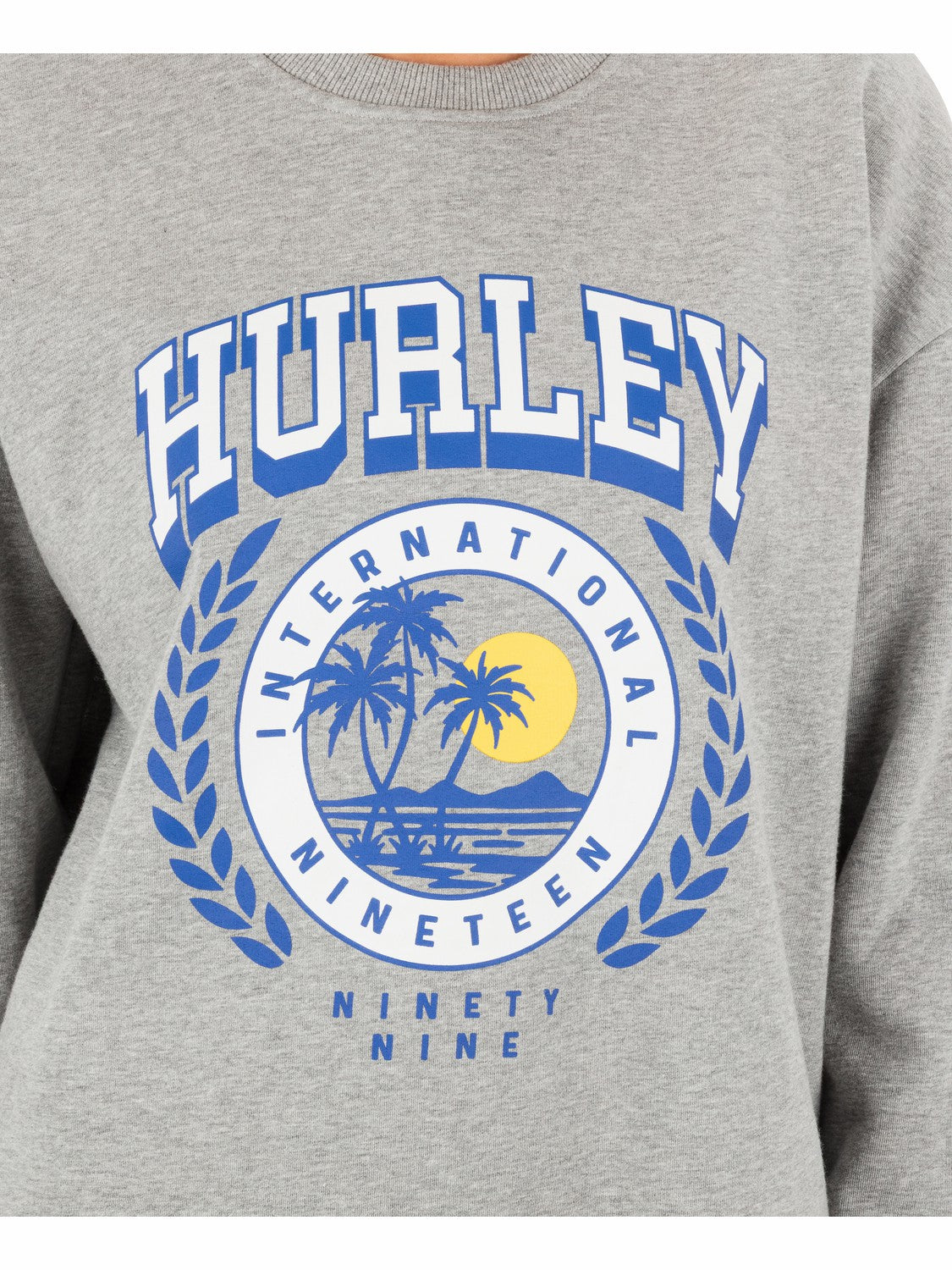 Academy Oversized Crew | Hurley Grey Heather Sweatshirts & Sweaters