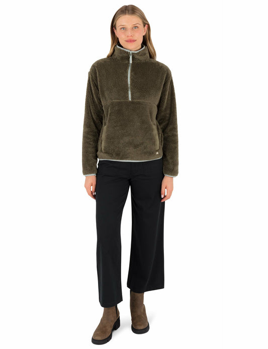 Scout Polar Fleece Anorak | Hurley Vintage Olive Jackets & Outerwear