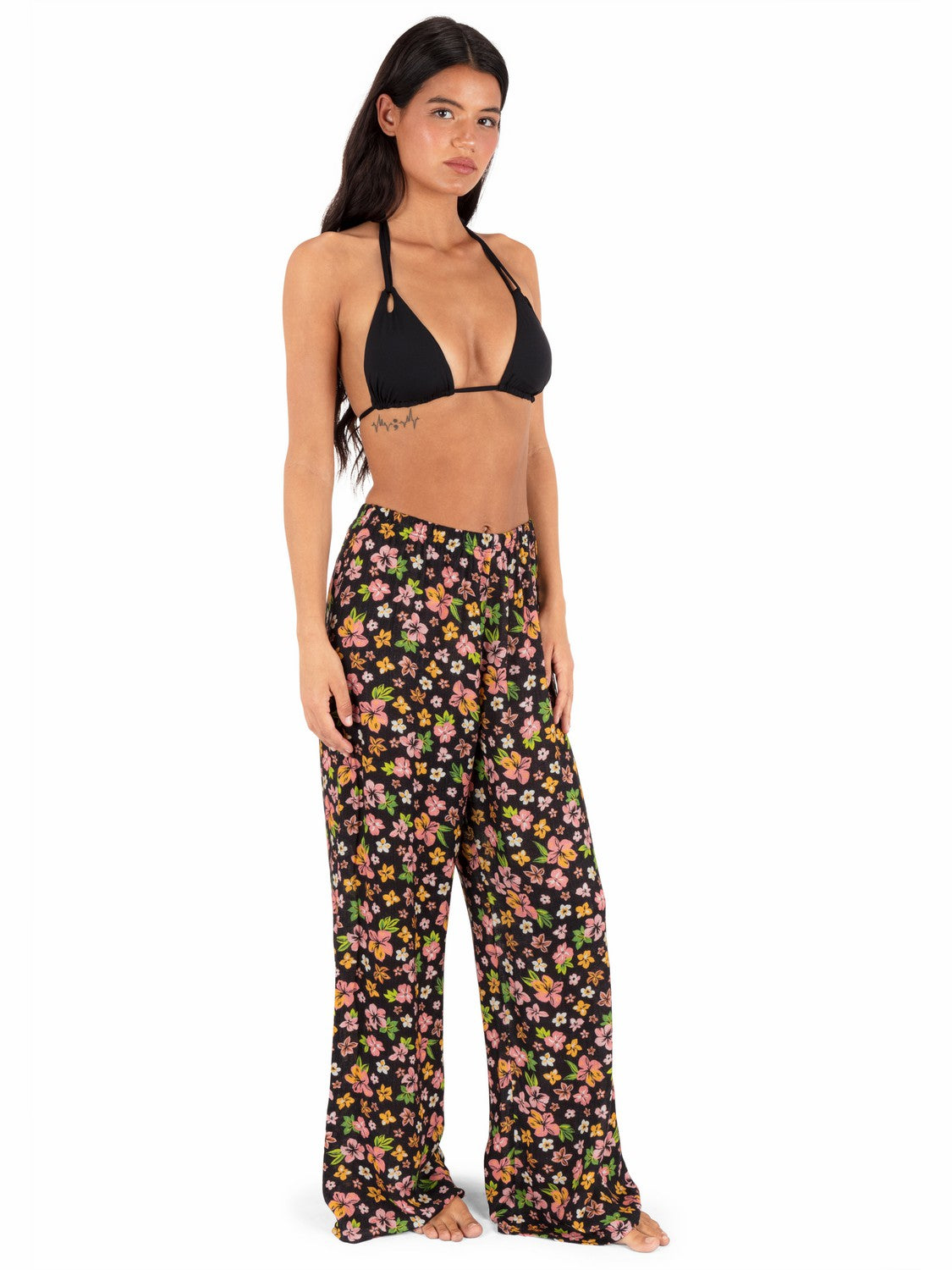 Hibiscus Dream Beach Pant | Hurley Black Floral Cover Ups