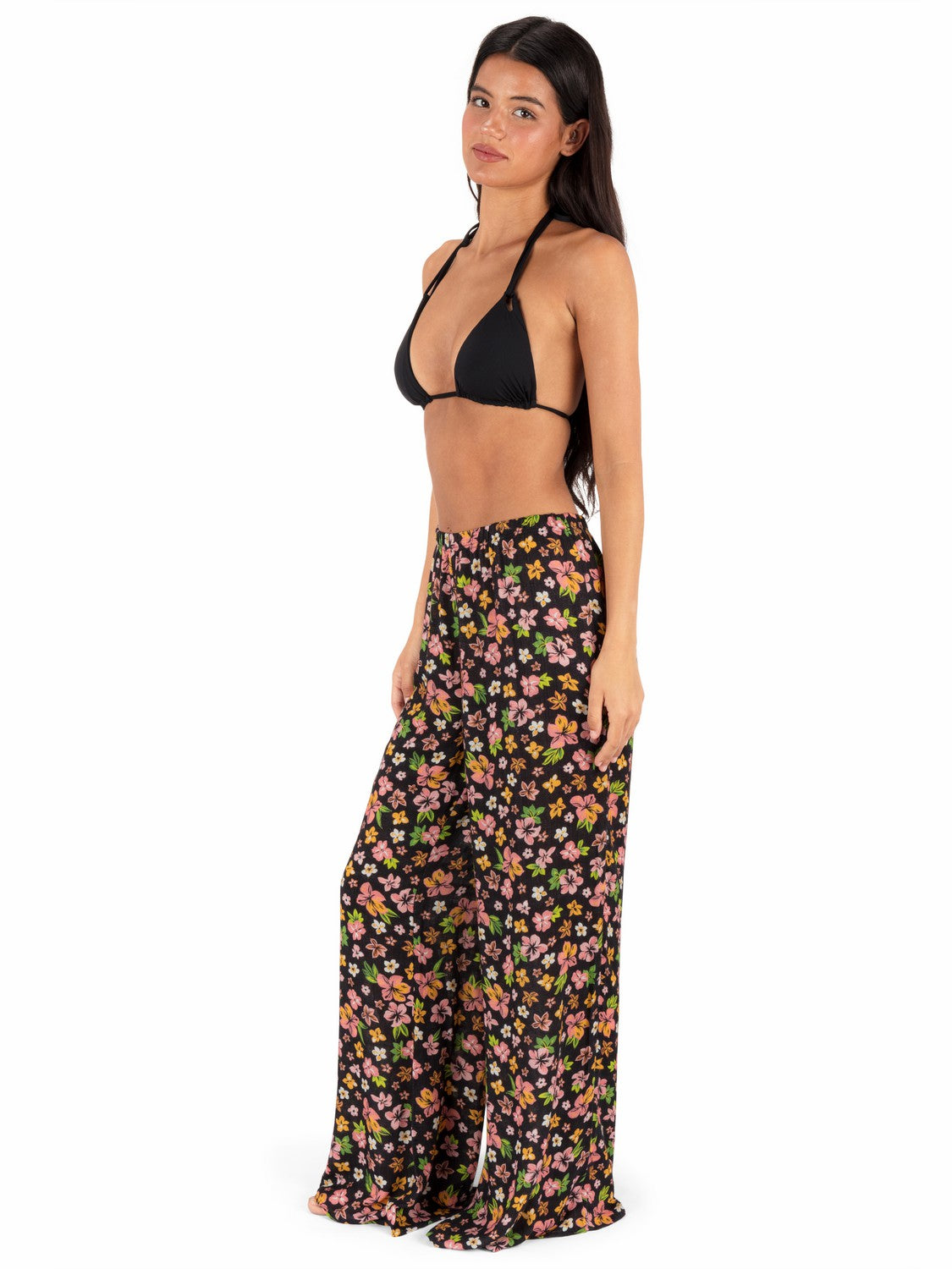 Hibiscus Dream Beach Pant | Hurley Black Floral Cover Ups