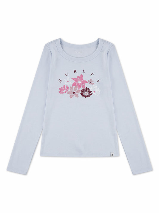 Girls' Floral Tee | Hurley Moonstone Blue Girls' Tops