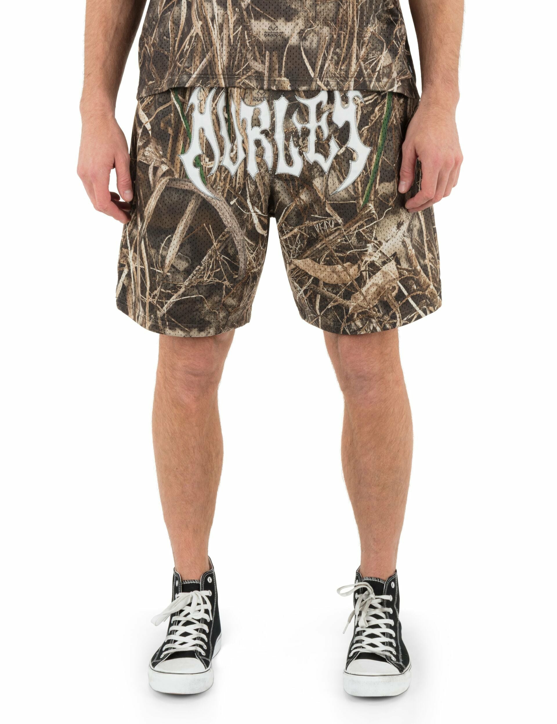 Hurley x Travis Barker Real Tree Mosh Pit Mesh Short | Hurley Black Sale Walkshorts
