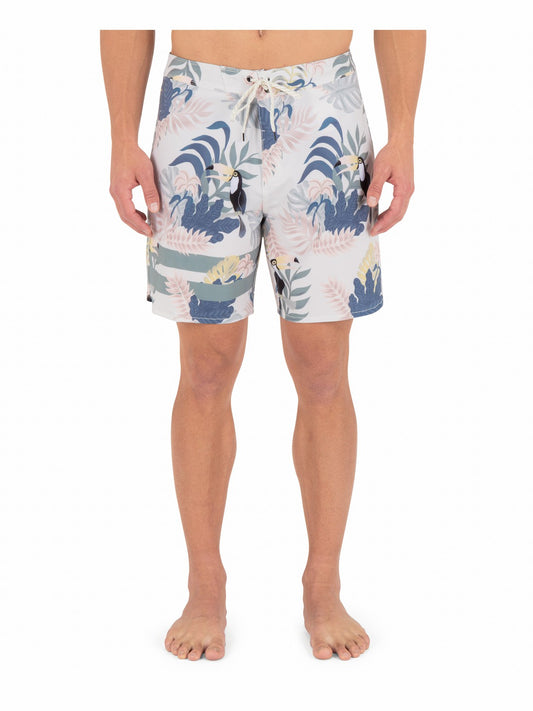 Phantom Eco Block Party Engineered Boardshort 18" | Hurley Bone Boardshorts
