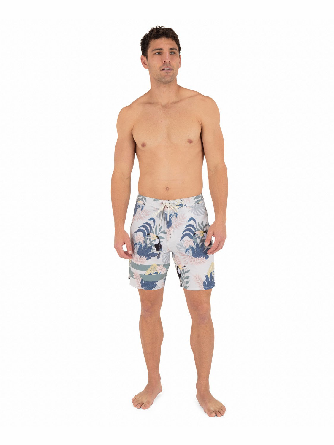 Phantom Eco Block Party Engineered Boardshort 18" | Hurley Bone Boardshorts