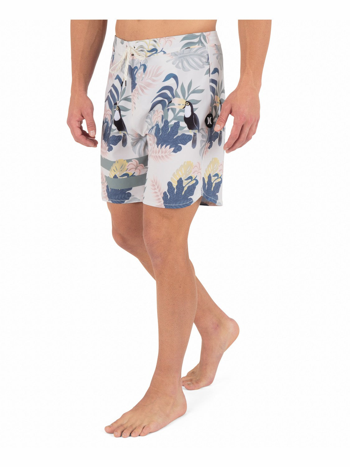 Phantom Eco Block Party Engineered Boardshort 18" | Hurley Bone Boardshorts