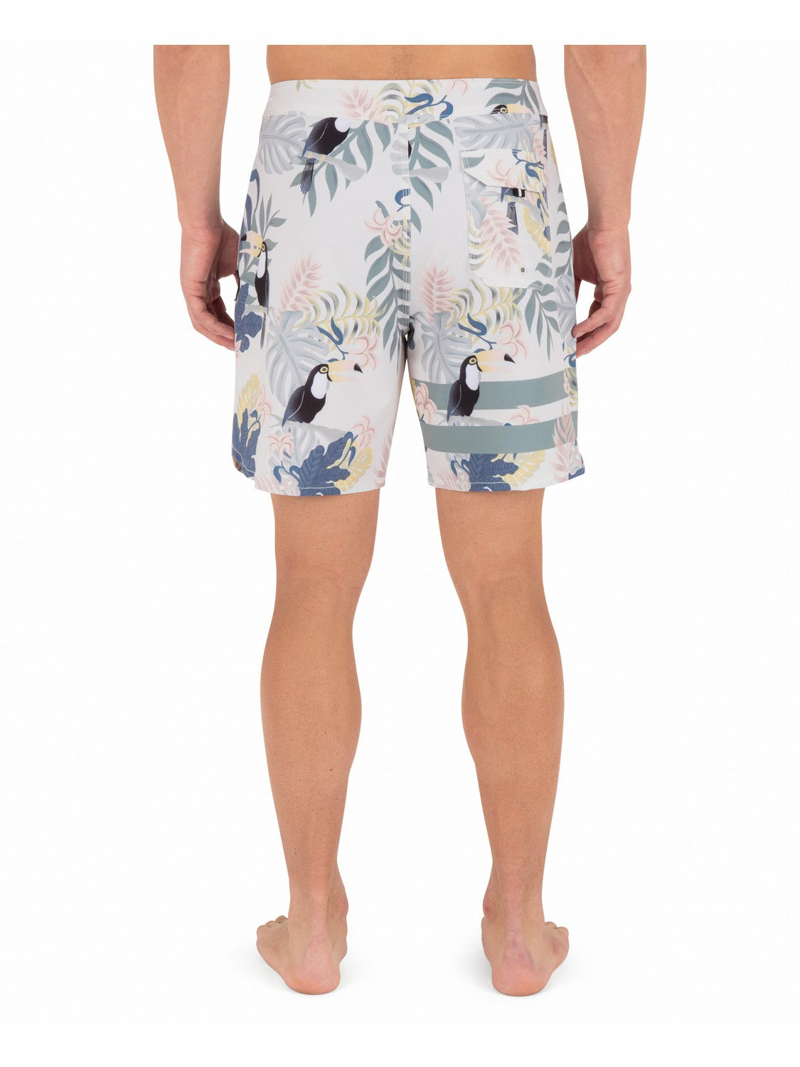 Phantom Eco Block Party Engineered Boardshort 18" | Hurley Bone Boardshorts