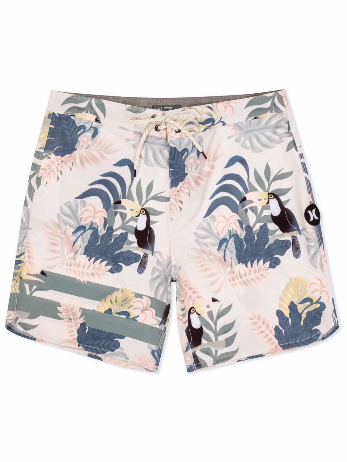 Phantom Eco Block Party Engineered Boardshort 18" | Hurley Bone Boardshorts