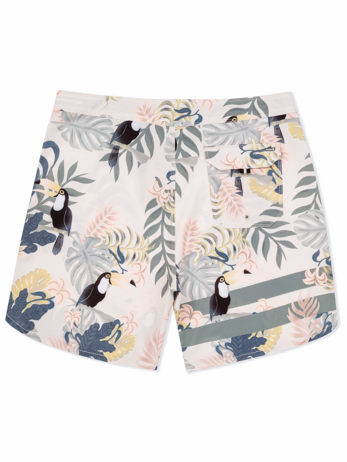 Phantom Eco Block Party Engineered Boardshort 18" | Hurley Bone Boardshorts
