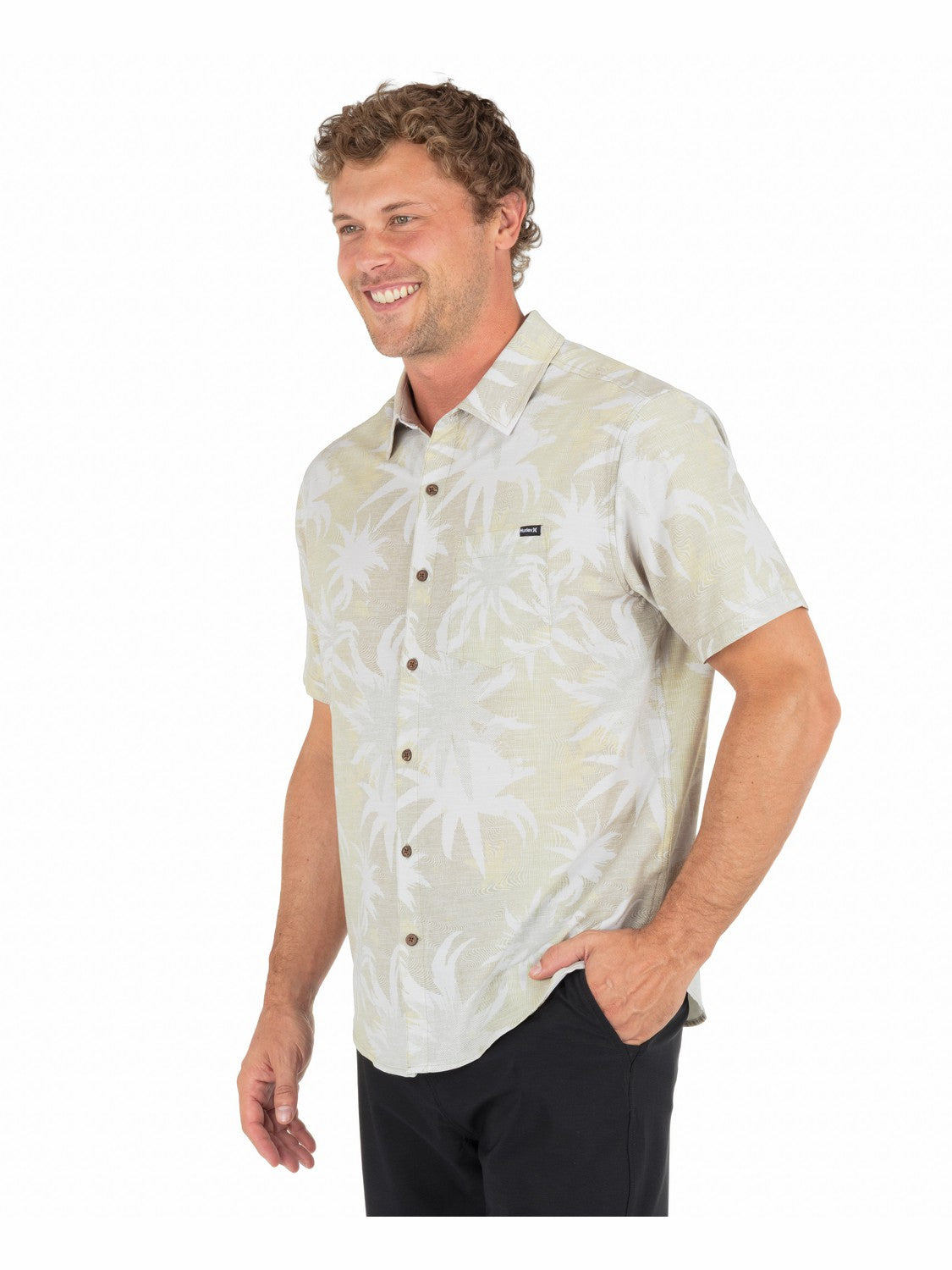 Newport Stretch Short Sleeve | Hurley Hazelnut Button Downs