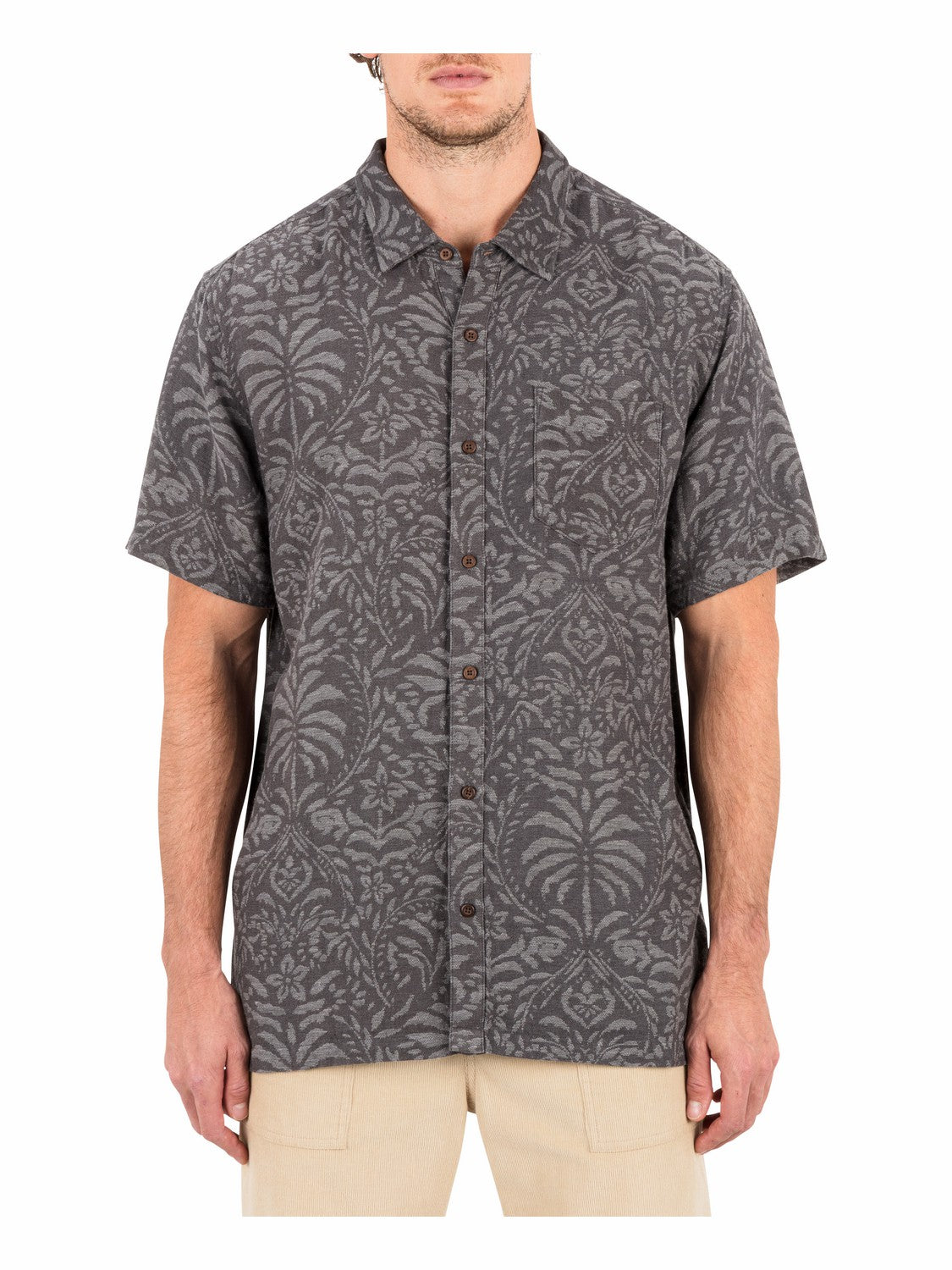 Encinitas Short Sleeve | Hurley Ion Grey Button Downs