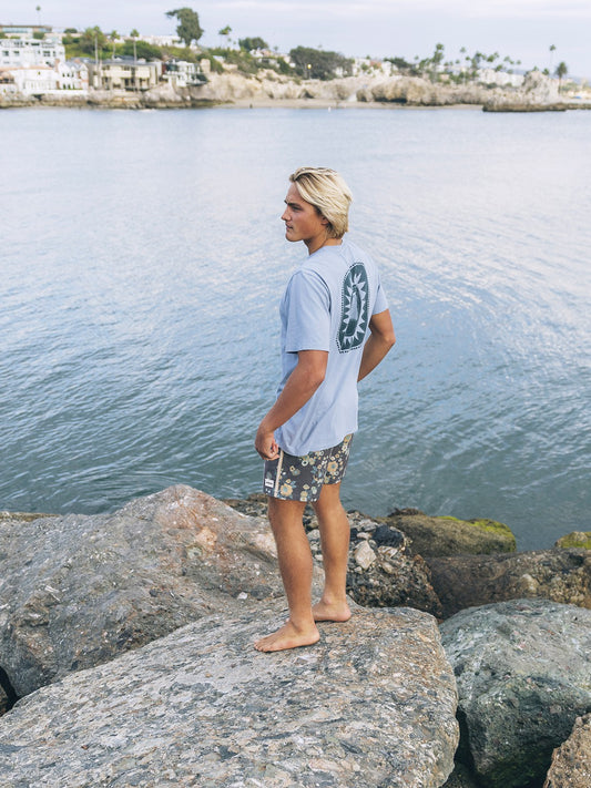 Seclusion Short Sleeve | Hurley Worker Blue T-Shirts
