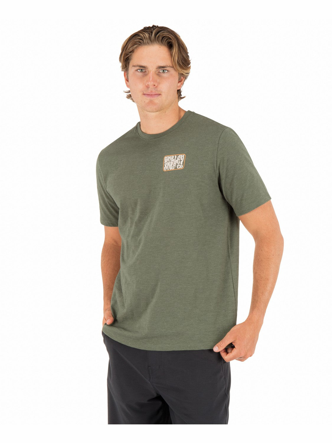Skyline Slub Short Sleeve | Hurley Charcoal Fern T-Shirts