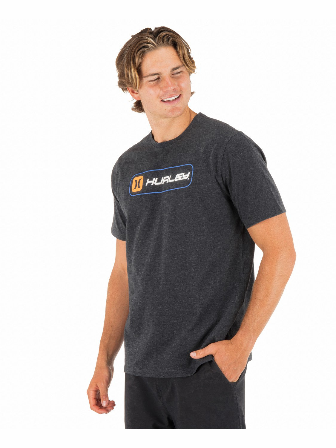 Inlined Slub Short Sleeve | Hurley Black Heather T-Shirts