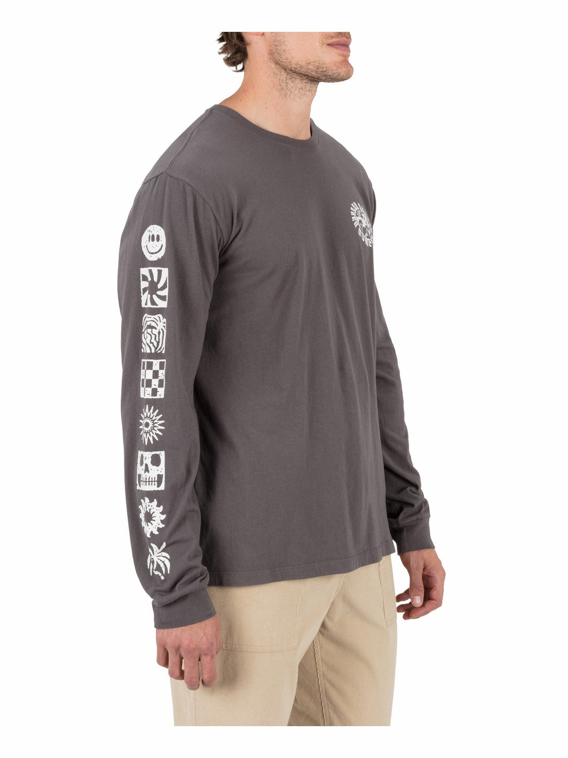 Skull Mandala Long Sleeve | Hurley Ion Grey Long Sleeves