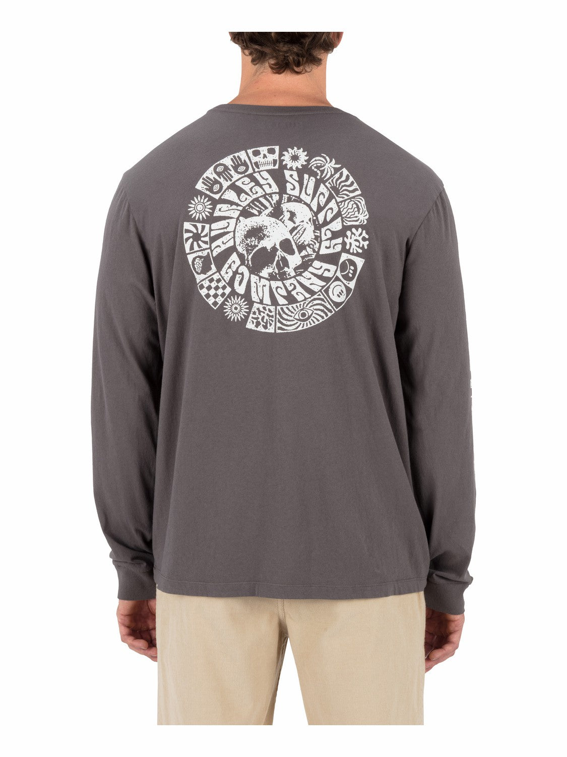 Skull Mandala Long Sleeve | Hurley Ion Grey Long Sleeves