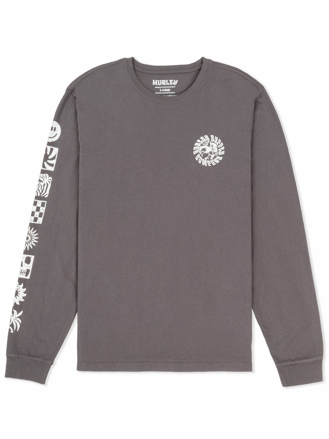 Skull Mandala Long Sleeve | Hurley Ion Grey Long Sleeves