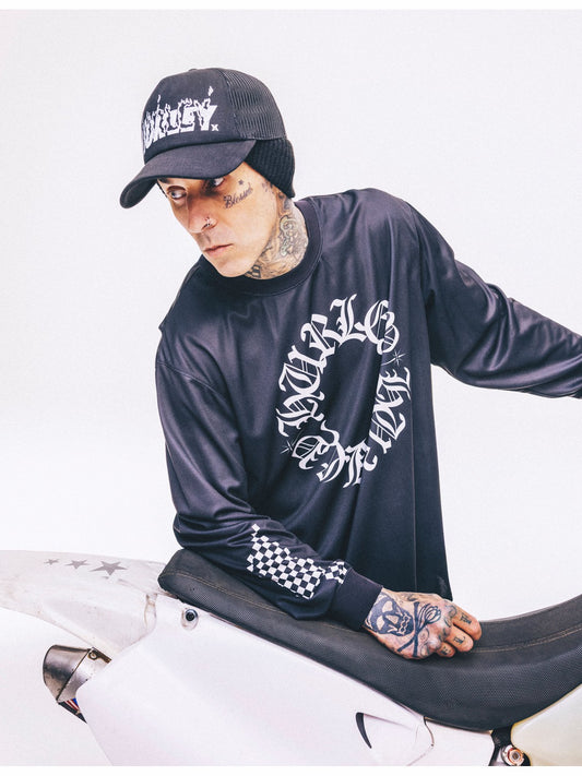Hurley x Travis Barker Check Out Long Sleeve Jersey | Hurley BLACK Long Sleeves