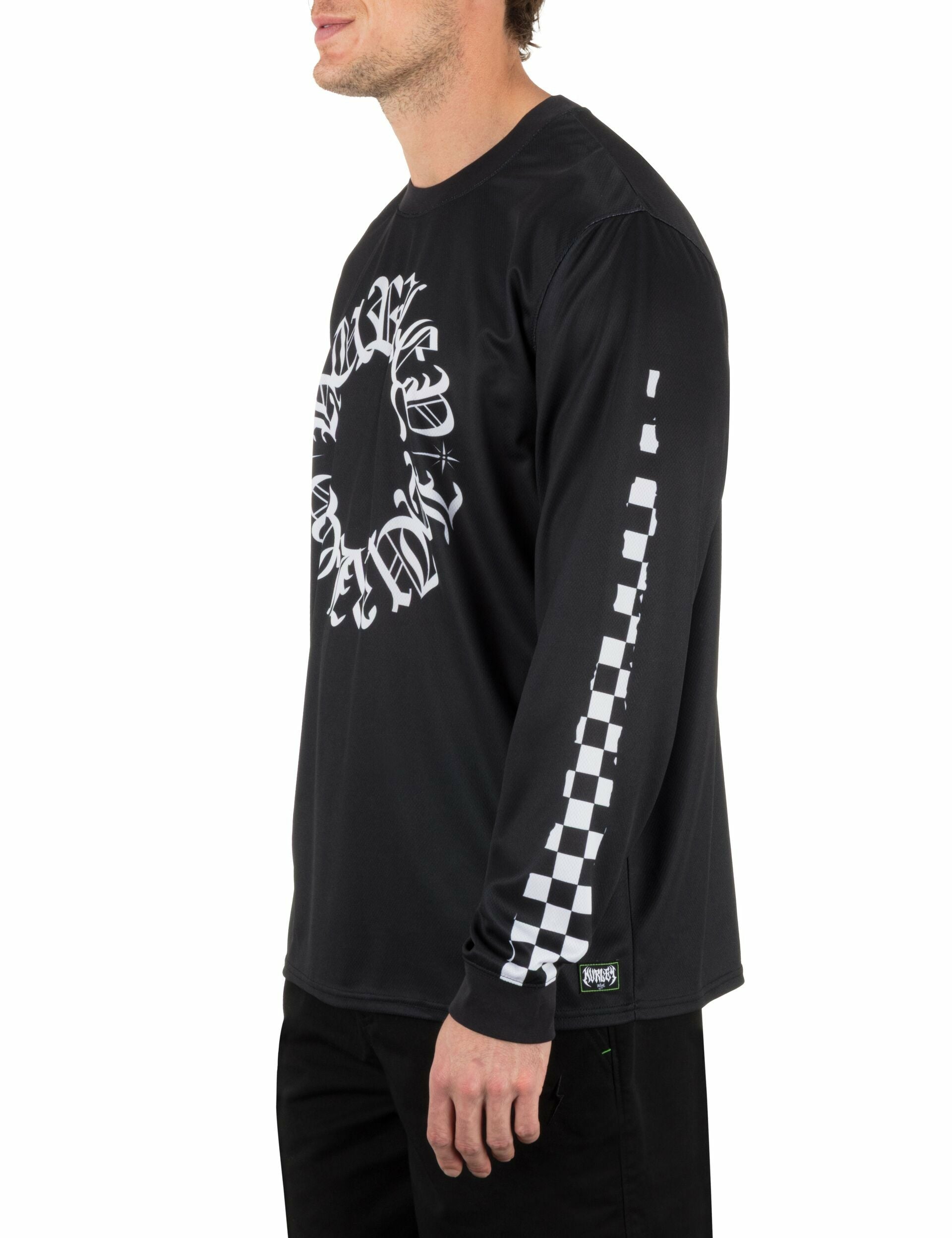 Hurley x Travis Barker Check Out Long Sleeve Jersey | Hurley BLACK Long Sleeves