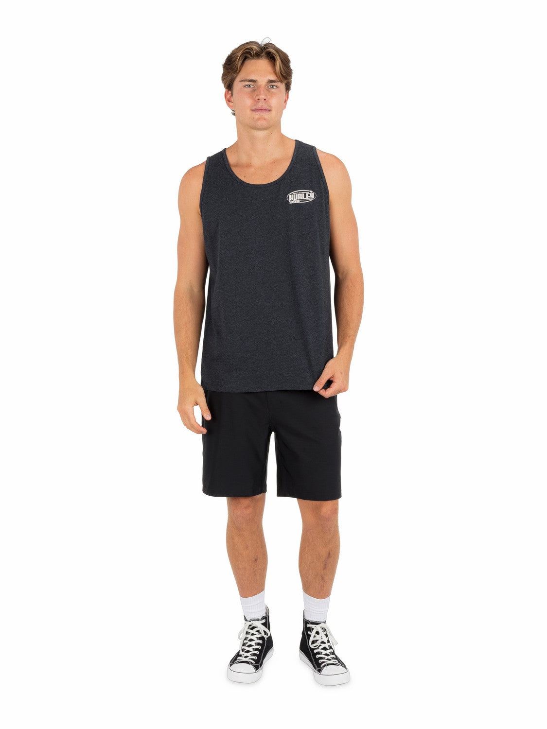 Speed Stars Slub Tank | Hurley Black Heather Tank Tops
