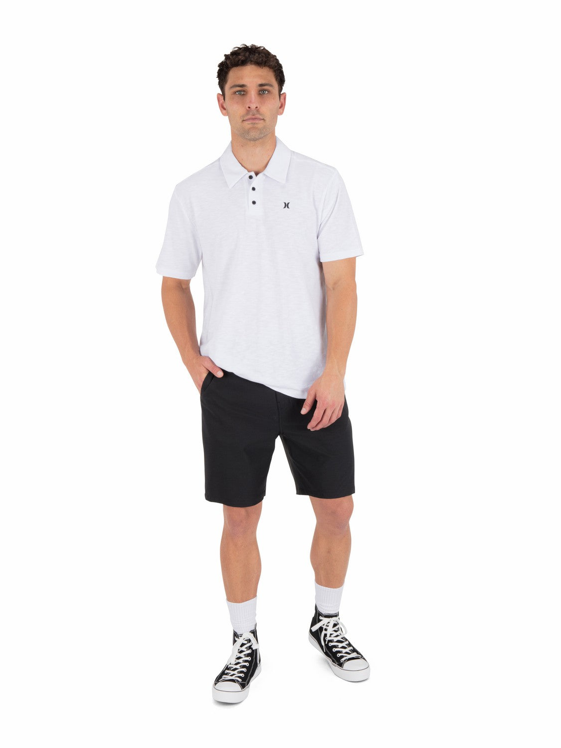 Icon Slub Polo Short Sleeve | Hurley White Polo Shirts