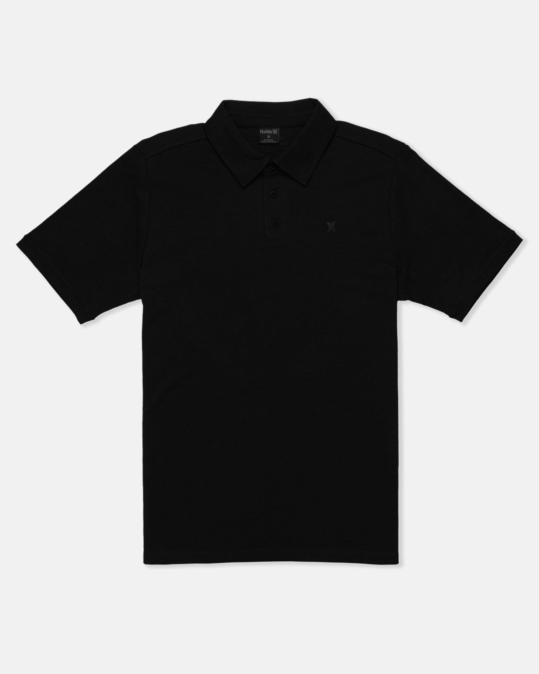 Icon Slub Polo Short Sleeve | Hurley Black Polo Shirts