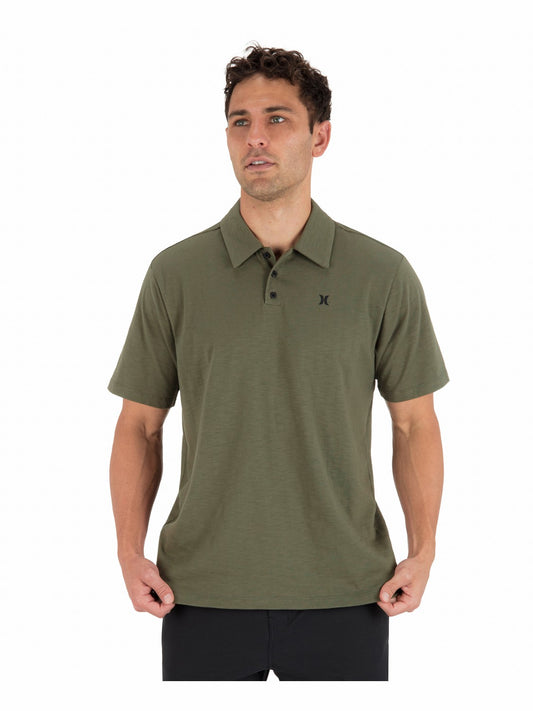 Icon Slub Polo Short Sleeve | Hurley Olive Polo Shirts