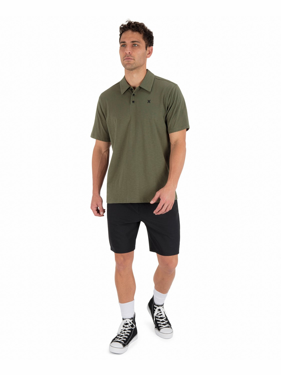 Icon Slub Polo Short Sleeve | Hurley Olive Polo Shirts