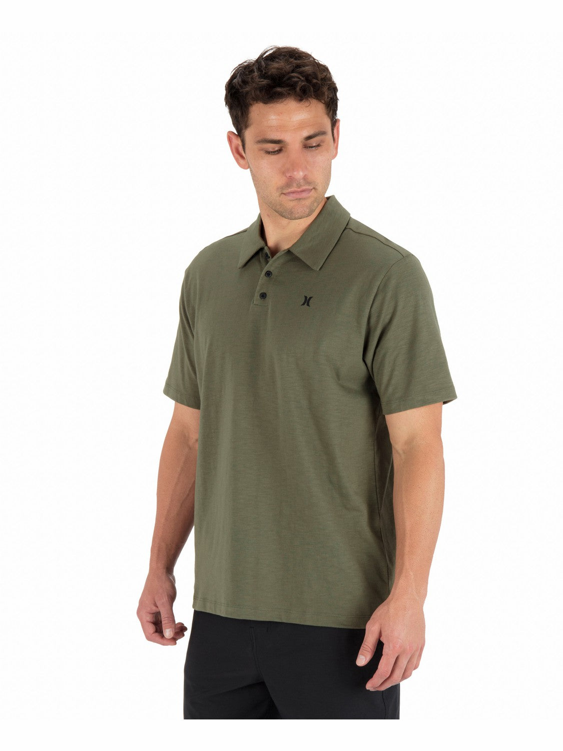 Icon Slub Polo Short Sleeve | Hurley Olive Polo Shirts