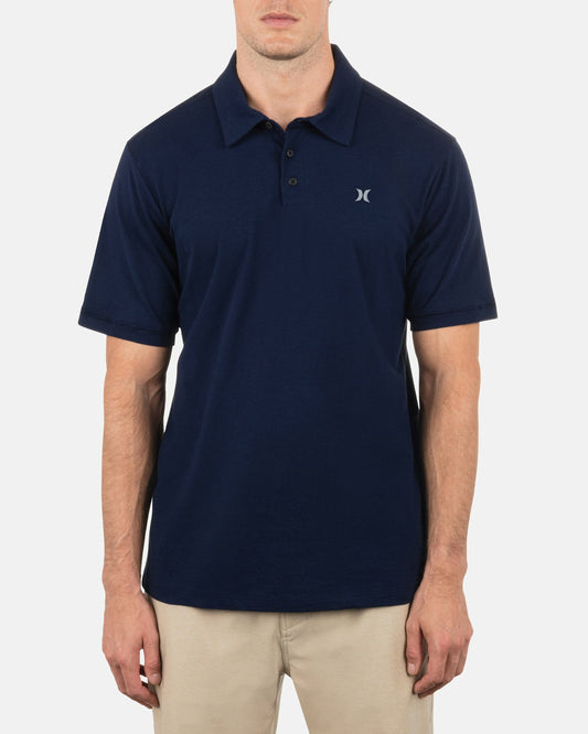 Icon Slub Polo Short Sleeve | Hurley Obsidian Polo Shirts