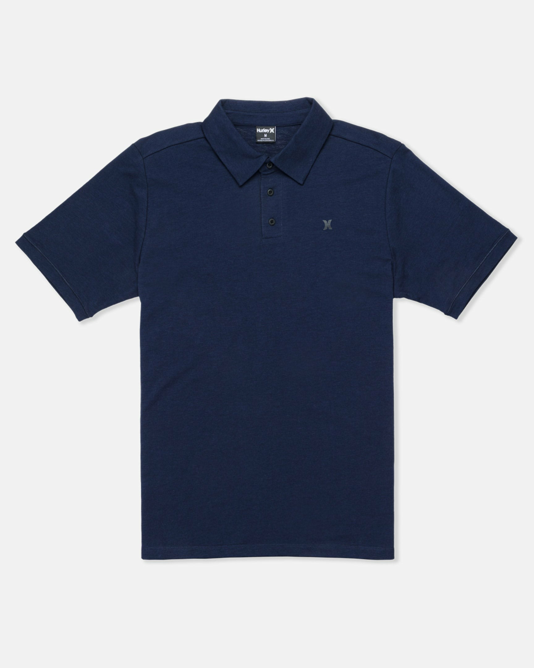 Icon Slub Polo Short Sleeve | Hurley Obsidian Polo Shirts