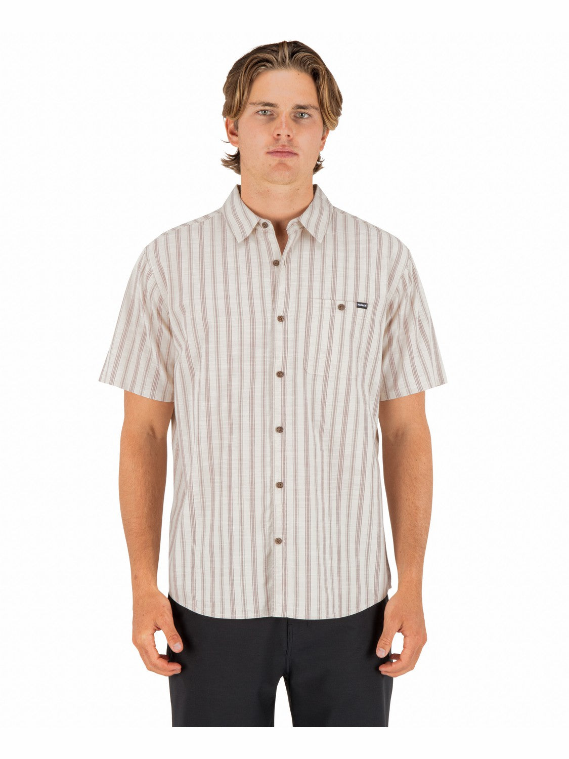 Lido Stripe Short Sleeve | Hurley Bone Button Downs
