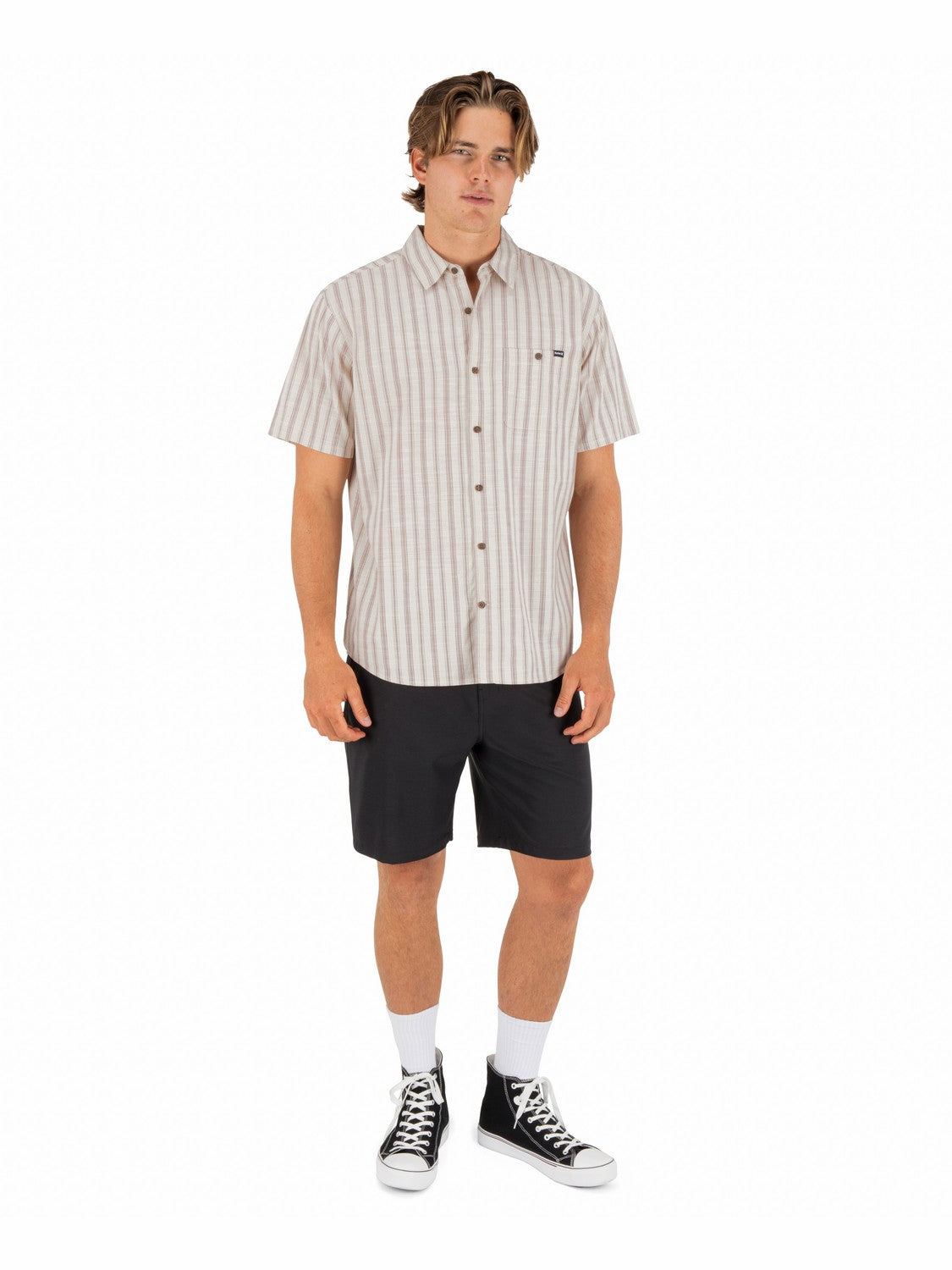 Lido Stripe Short Sleeve | Hurley Bone Button Downs