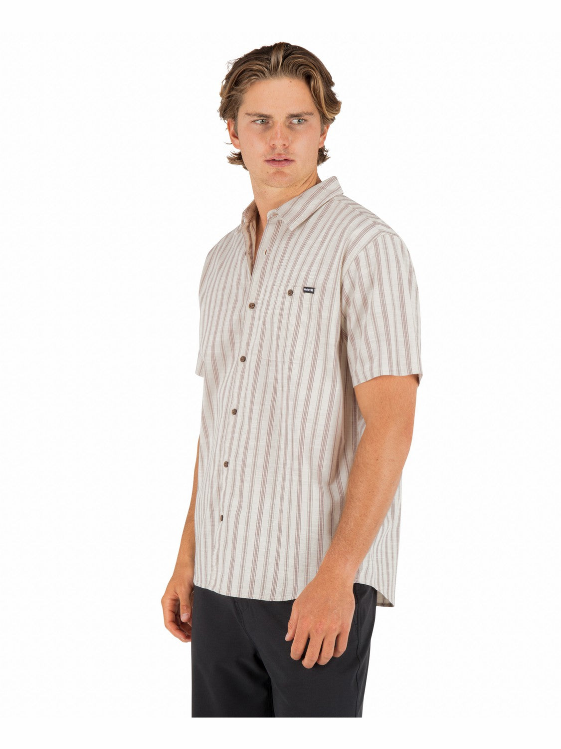 Lido Stripe Short Sleeve | Hurley Bone Button Downs