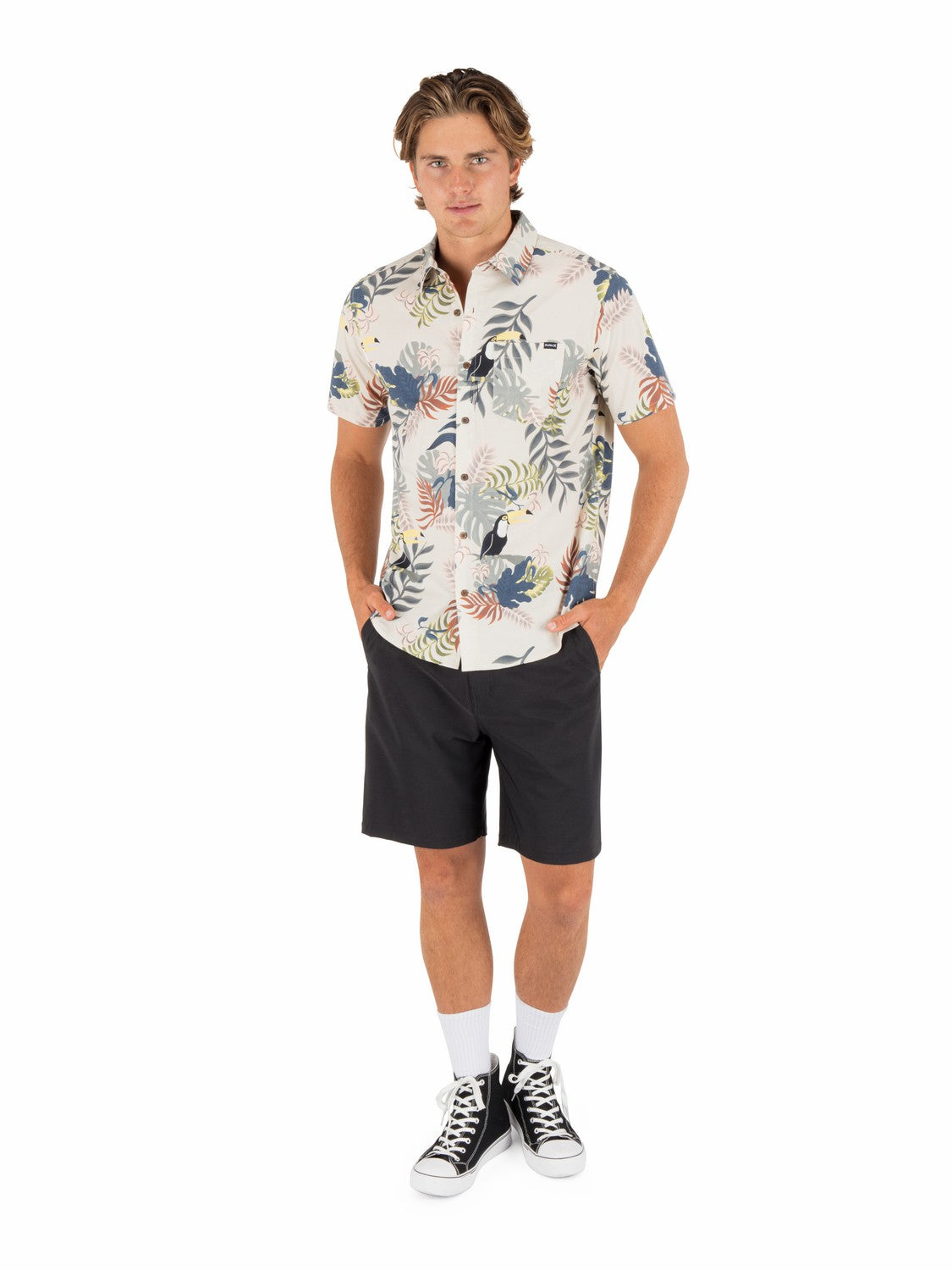 Lido Stretch Short Sleeve | Hurley Bone Button Downs