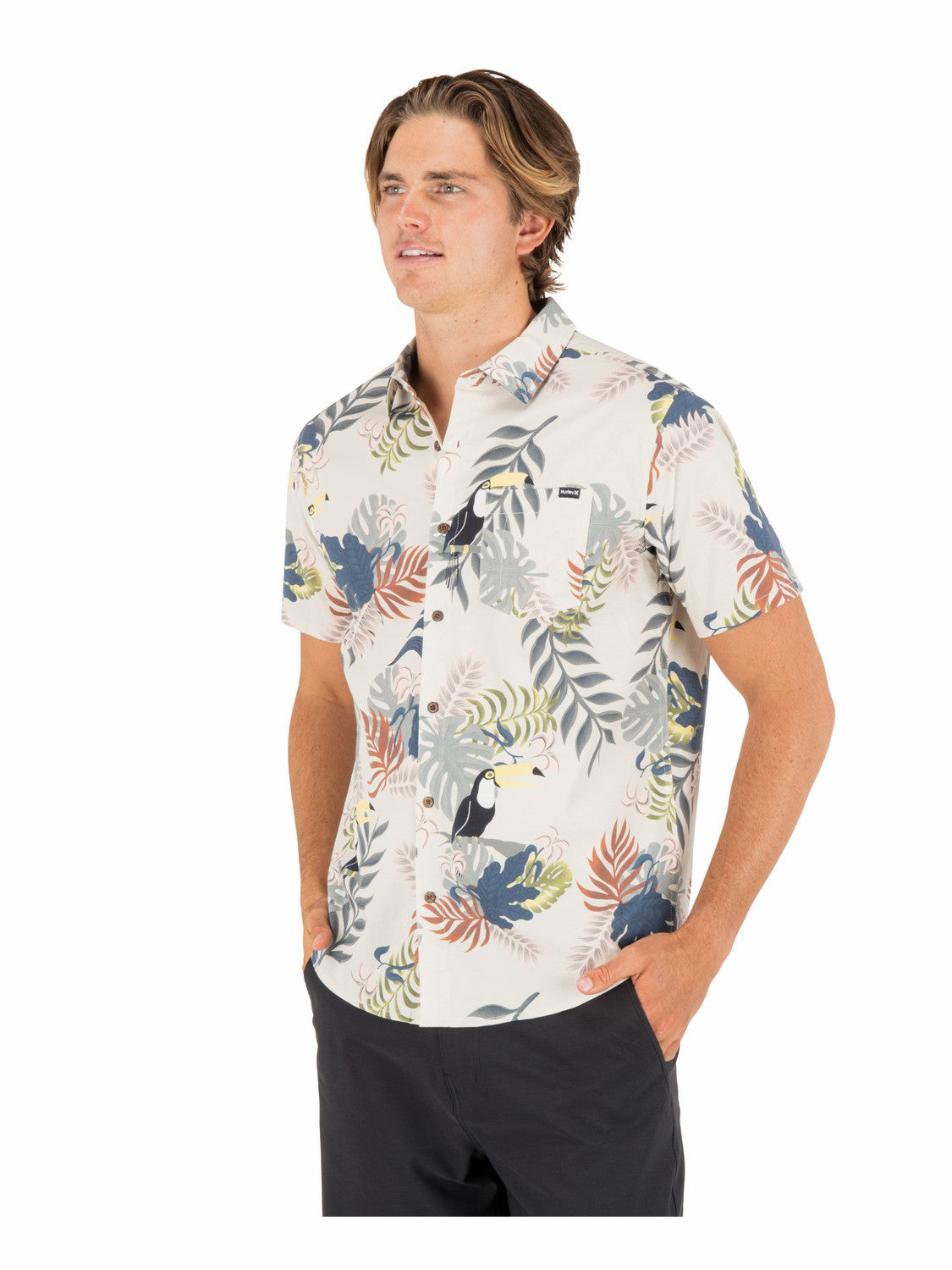 Lido Stretch Short Sleeve | Hurley Bone Button Downs