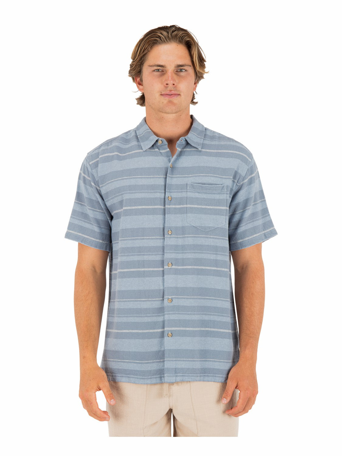 Oceanside Short Sleeve | Hurley Worker Blue Button Downs