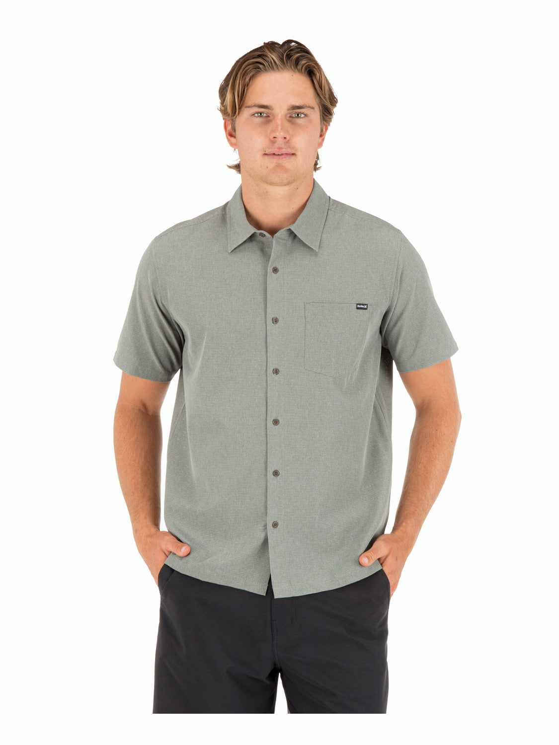 Phantom Flow Short Sleeve | Hurley Great White Button Downs