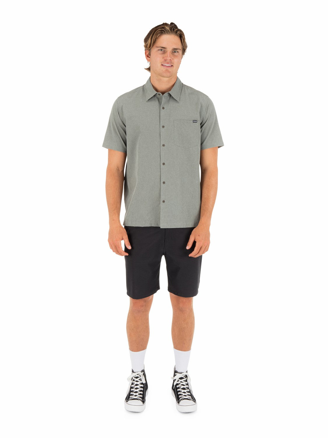 Phantom Flow Short Sleeve | Hurley Great White Button Downs