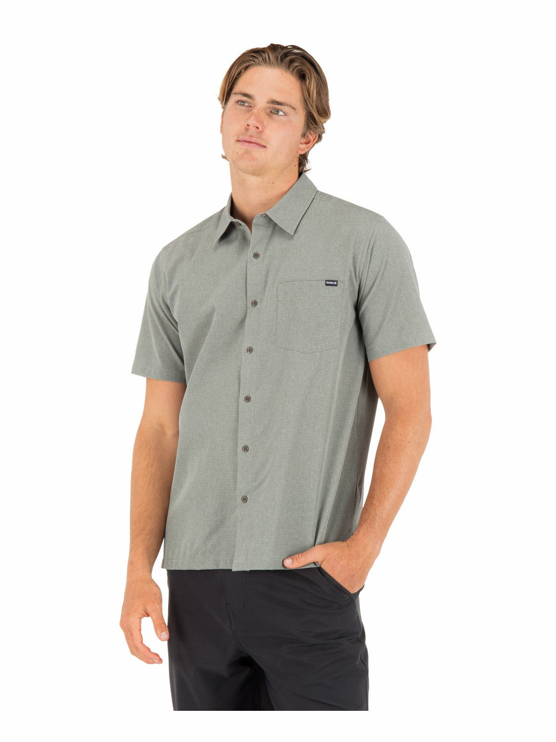 Phantom Flow Short Sleeve | Hurley Great White Button Downs