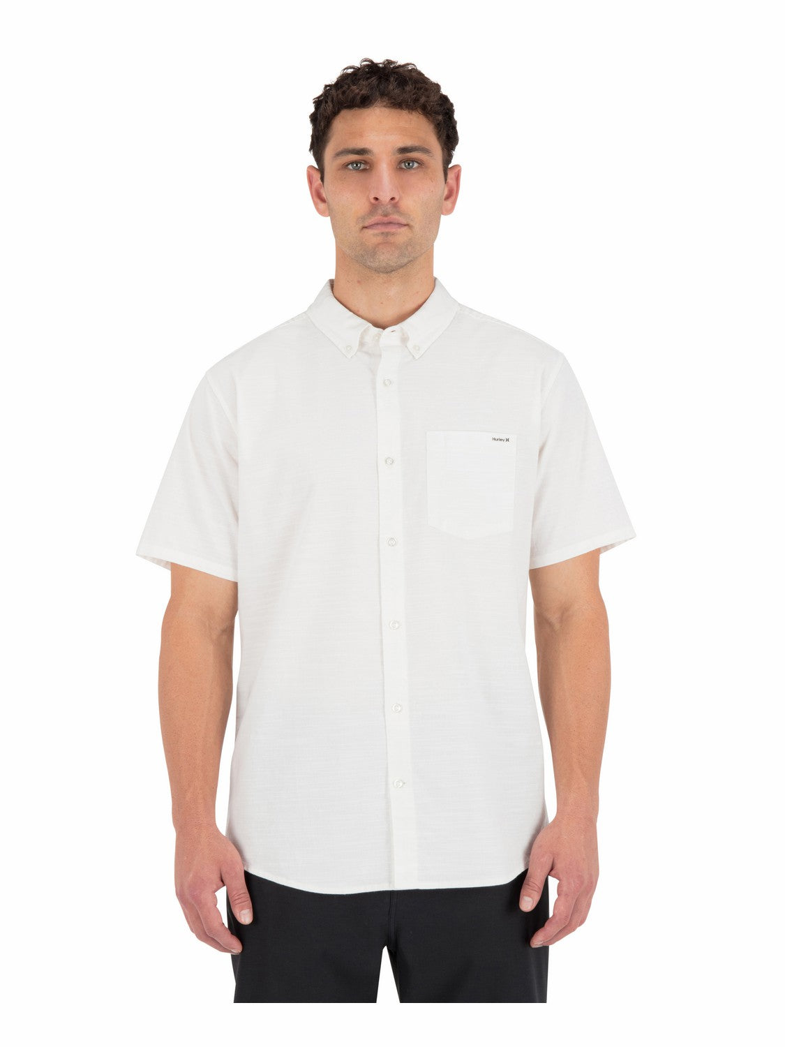Icon Stretch Short Sleeve | Hurley White Button Downs