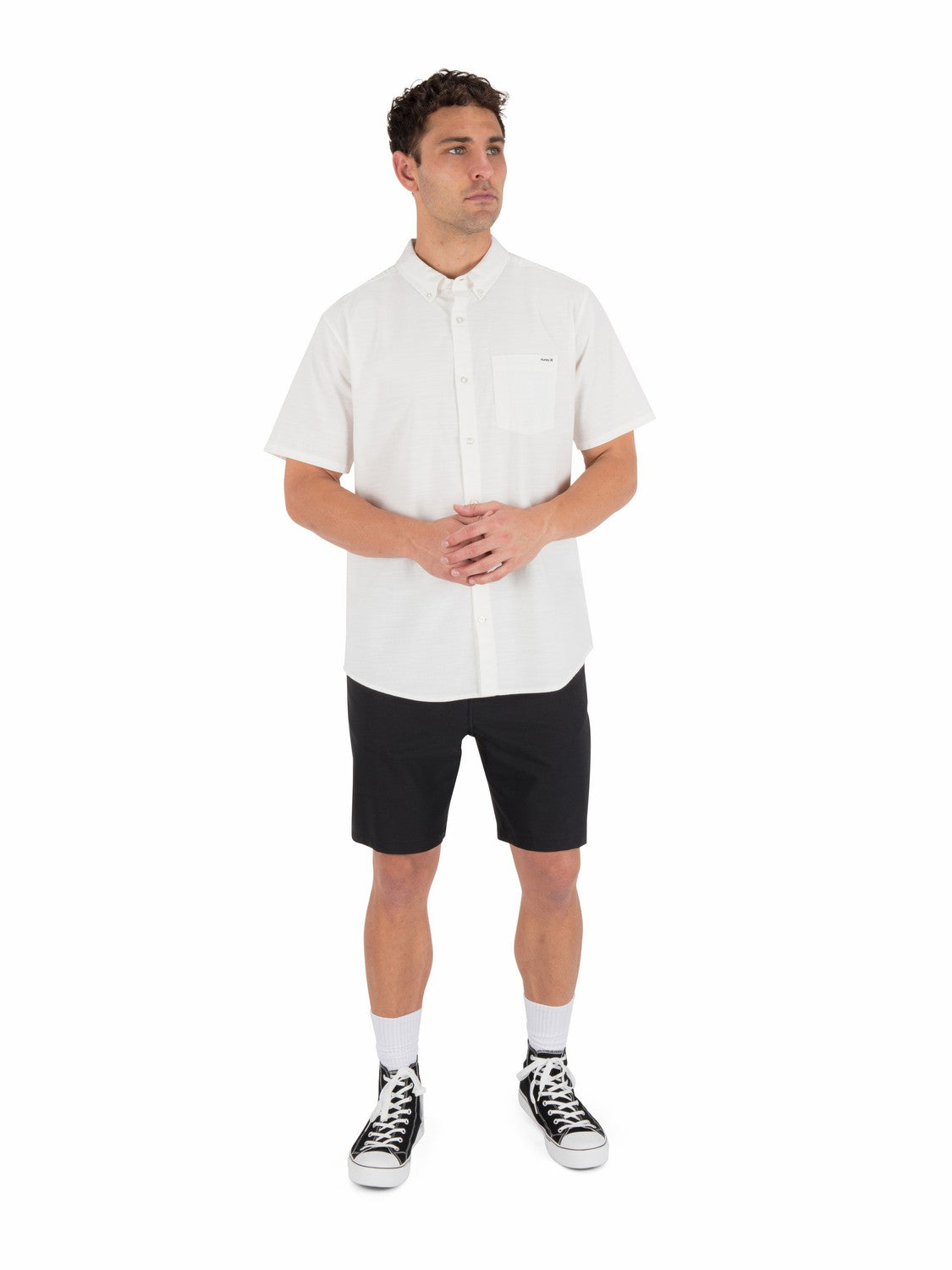 Icon Stretch Short Sleeve | Hurley White Button Downs