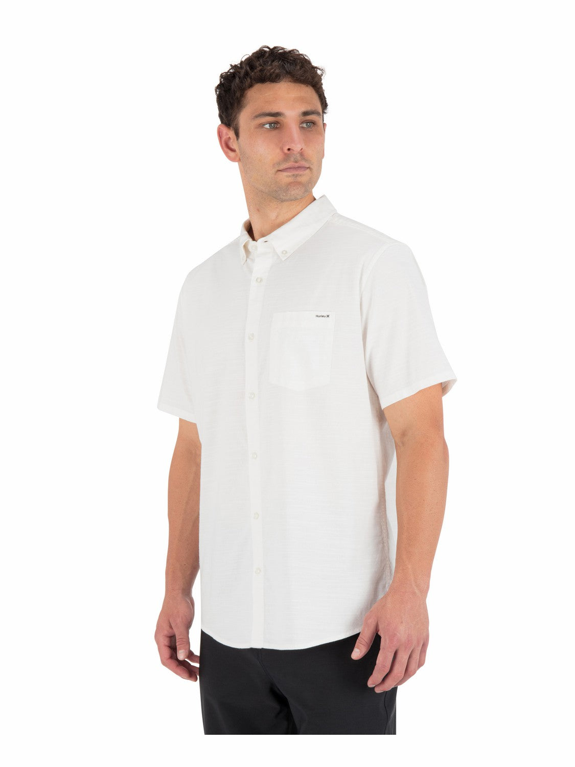 Icon Stretch Short Sleeve | Hurley White Button Downs