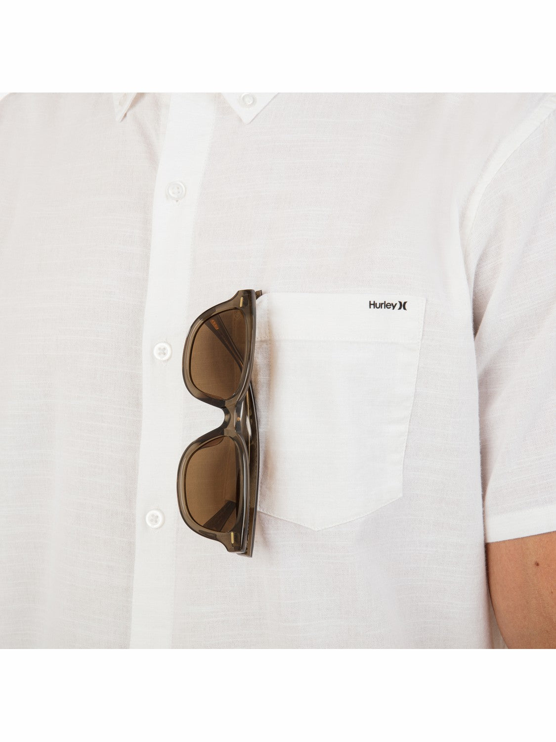 Icon Stretch Short Sleeve | Hurley White Button Downs